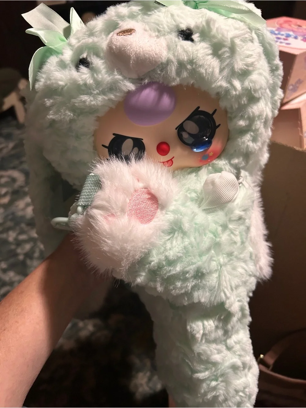 BB3/Cure Planets Hugging Baby 400% mint green bunny with Special Eyes!
